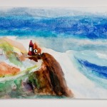 Building on the Cliff, 2.27.10 (watercolor)